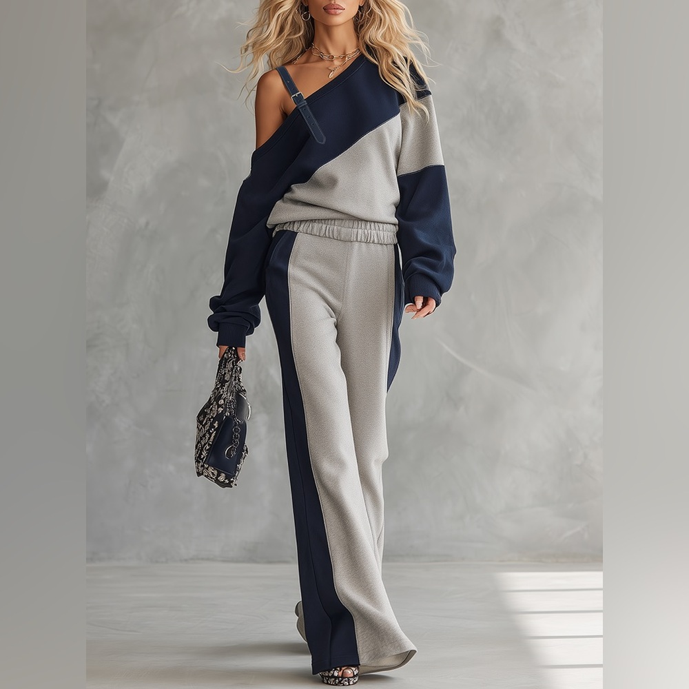 Elegant Women's Two-Tone Jumpsuit
